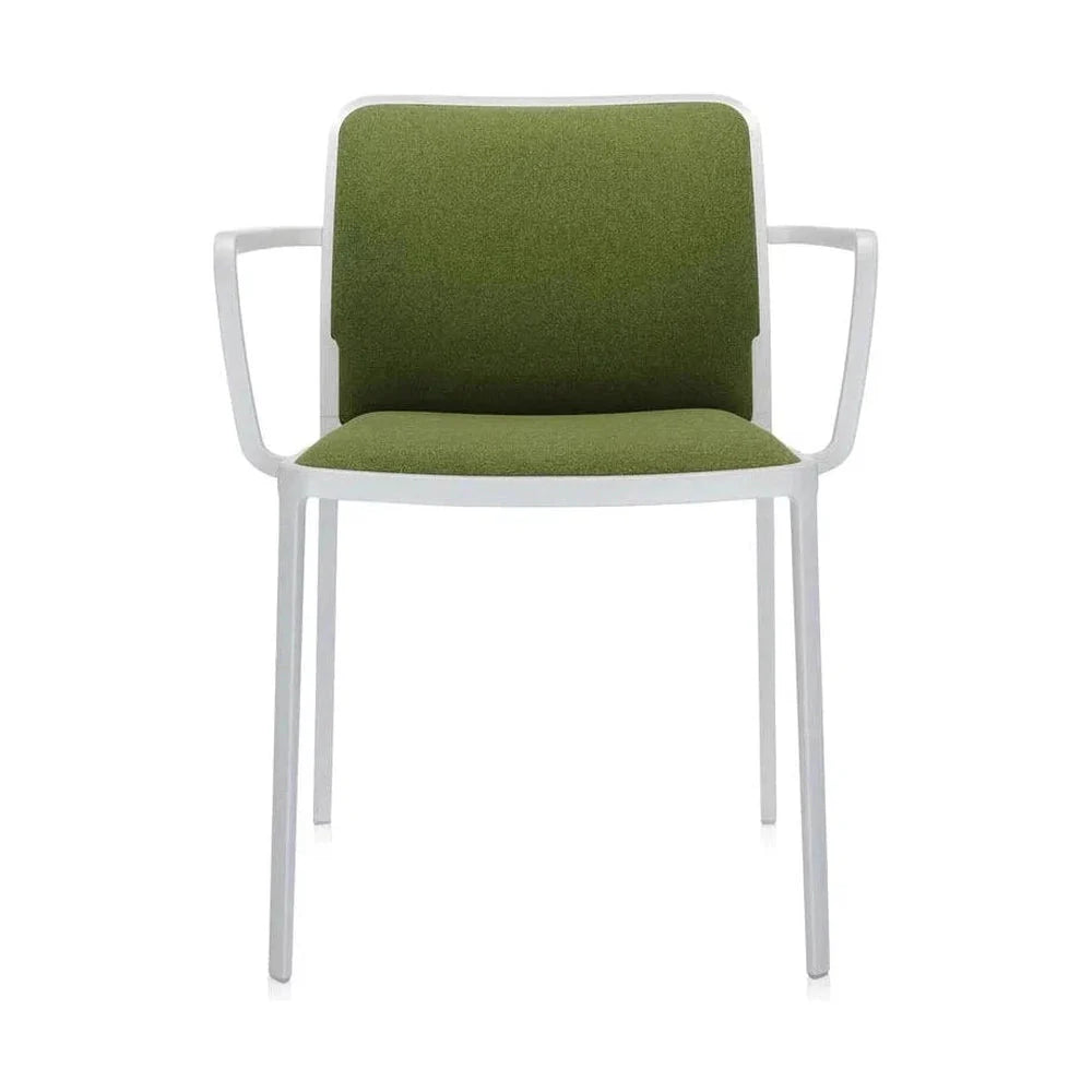 Sillón suave de Kartell Audrey, blanco/verde