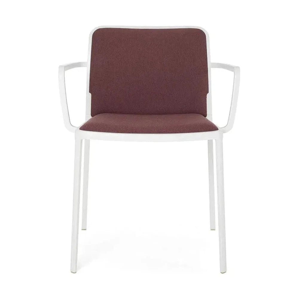 Fauteuil Kartell Audrey Soft Noma, blanc / rouge en brique