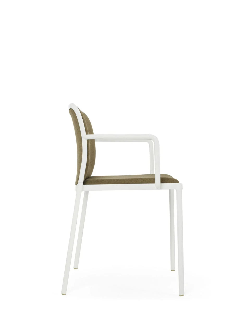 [product_category]-Kartell Audrey Soft Noma Armchair, White/Mustard-Kartell-8058967313765-05976B2-KAR-3