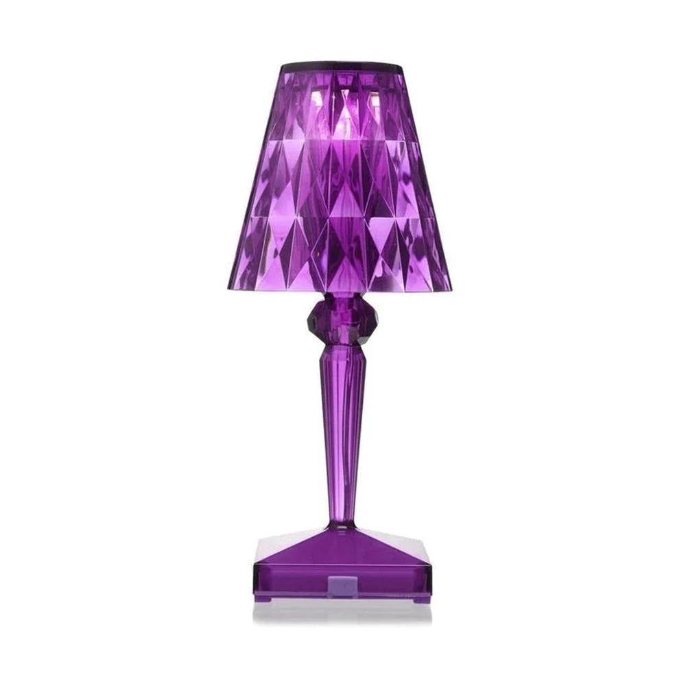 Kartell batteribordslampa, plommon