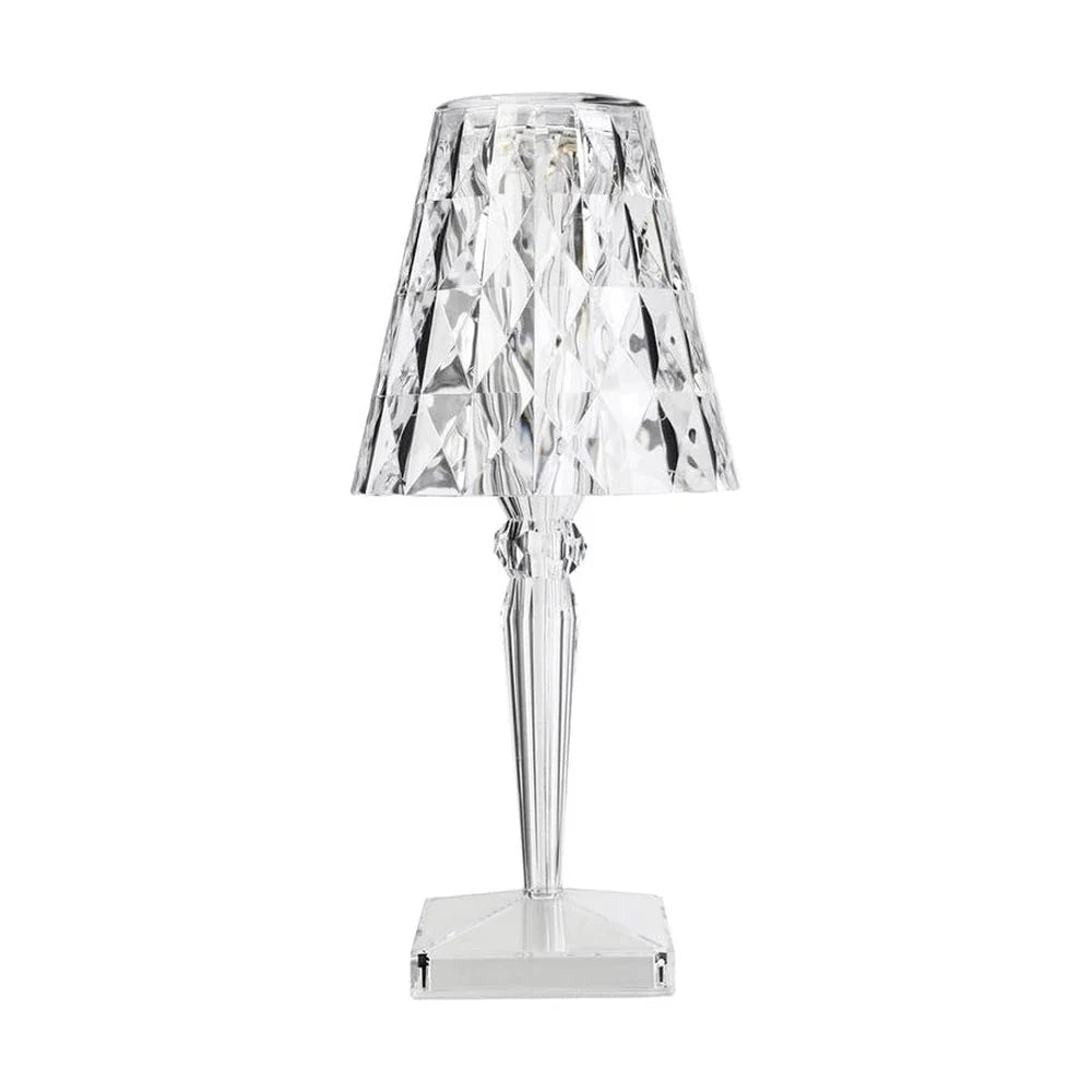 Version du bouchon de lampe de table de batterie Kartell Big Big, Crystal