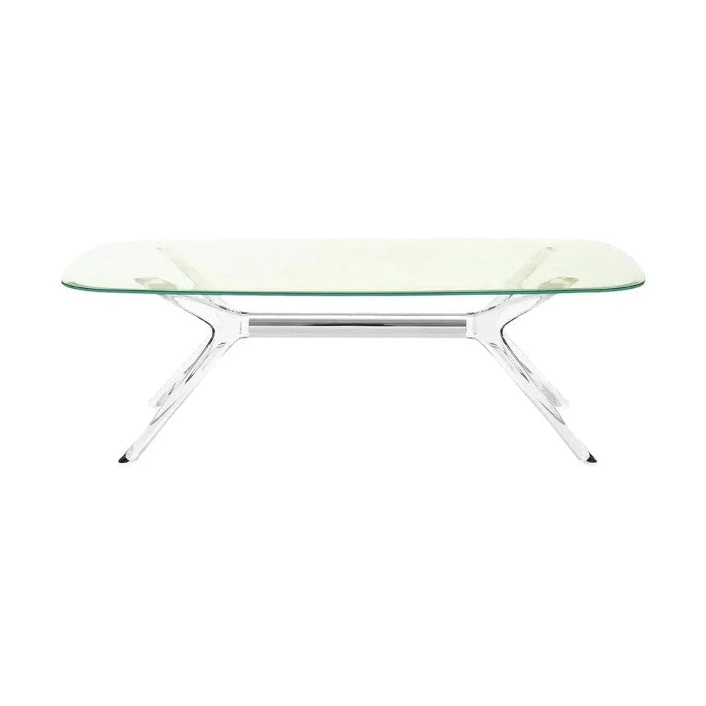 Mesa lateral de Kartell Blast rectangular, cromado/verde