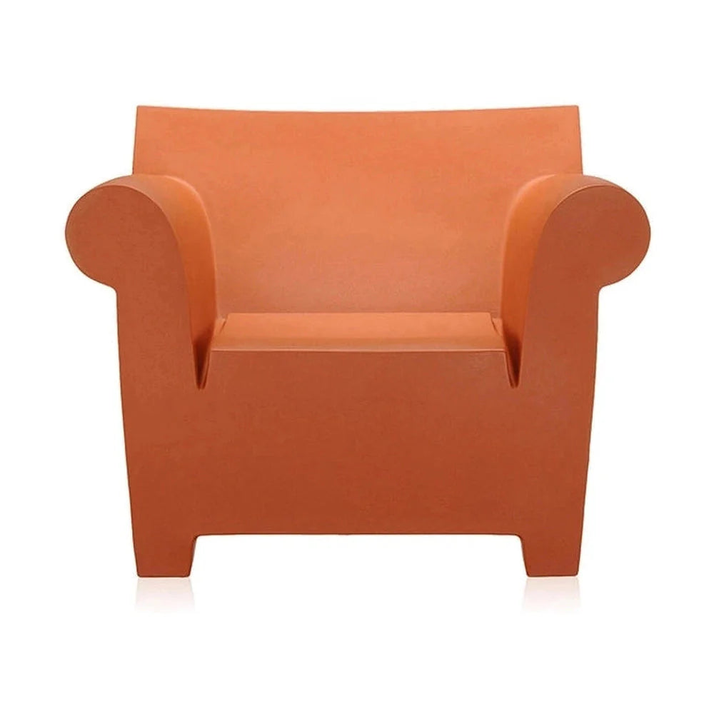 Fauteuil kartell bubble club, terre rouge