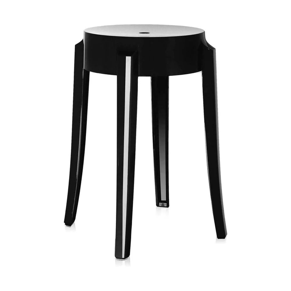 [product_category]-Kartell Charles Ghost Stool 46 Cm, Black-Kartell-8034105781832-04897E6-KAR-1