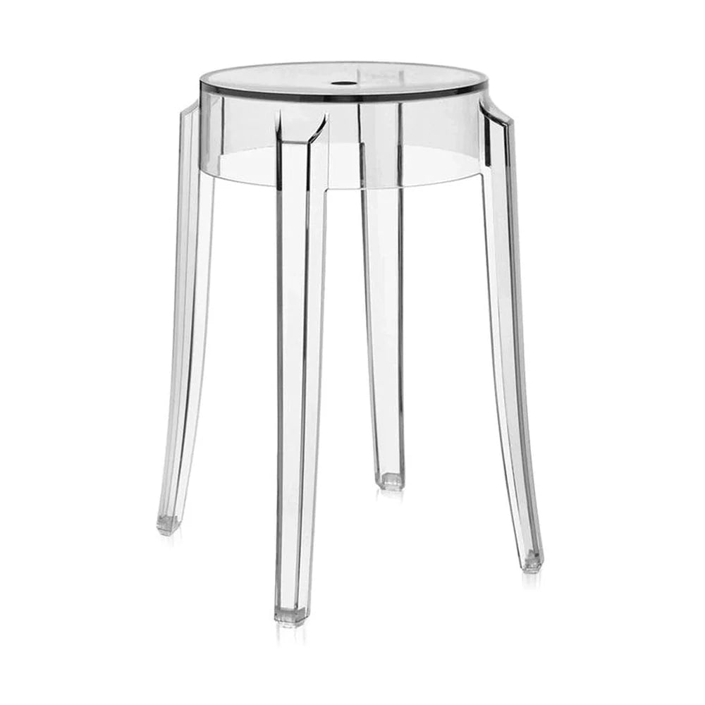 Kartell Charles Ghost Stool 46 cm, Kristall