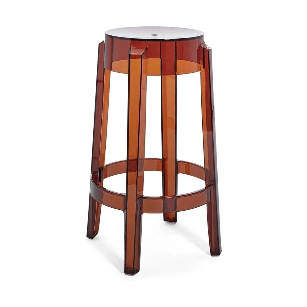 Kartell Charles Ghost Stool 65 cm, Bernstein