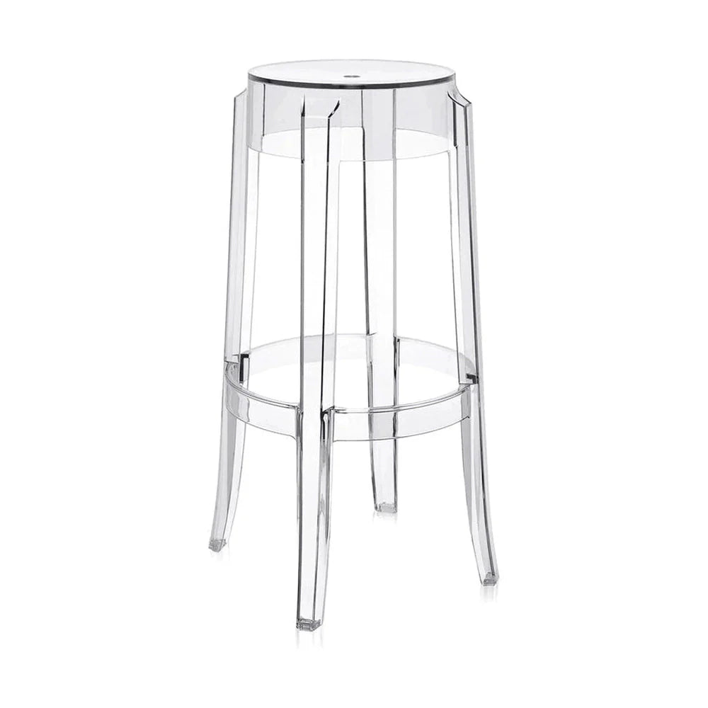 Kartell Charles Ghost Stool 75 Cm, Crystal