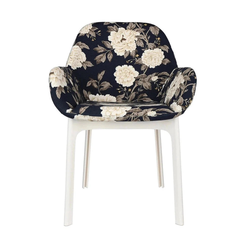 Fauteuil Kartell Clap Flowers, blanc / pivoine