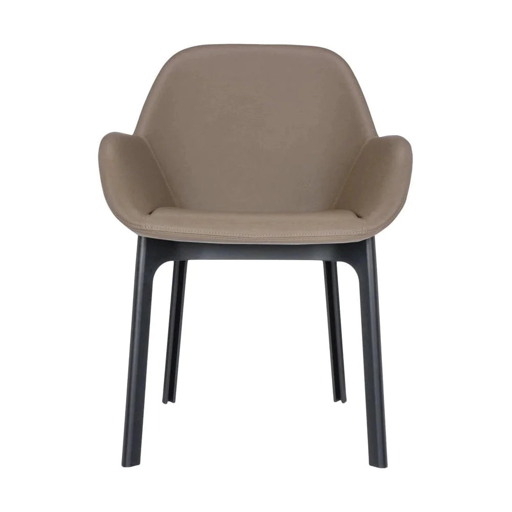 Kartell Clap PVC fåtölj, svart/taupe