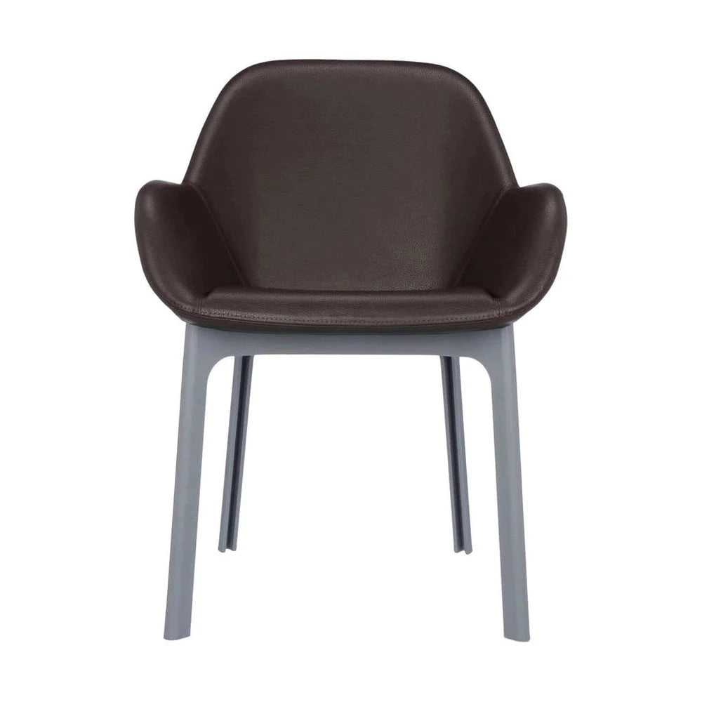 Fauteuil Kartell Clap PVC, gris / brique rouge