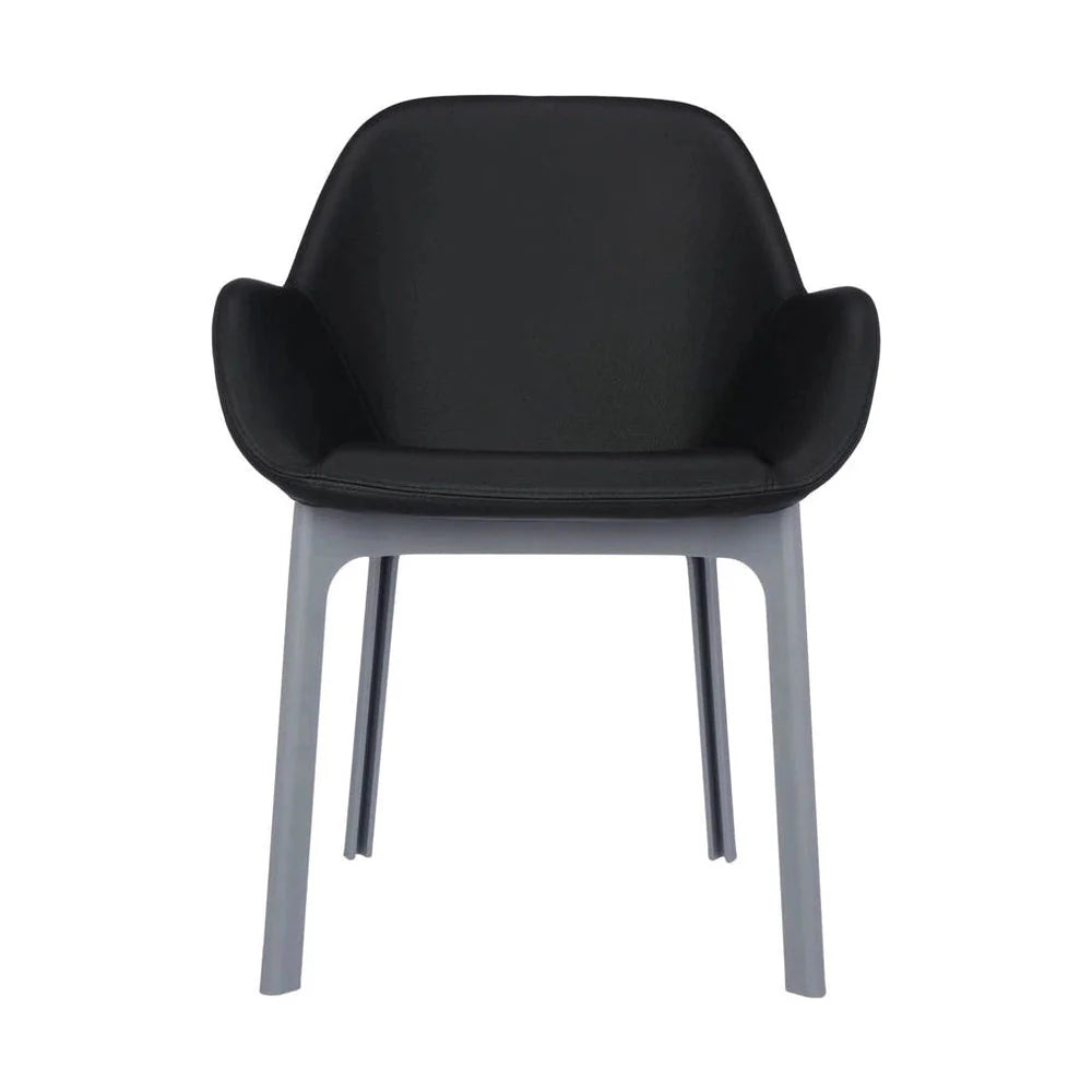 [product_category]-Kartell Clap Pvc Armchair, Grey/Glossy Black-Kartell-8058967203394-04183GN-KAR-1