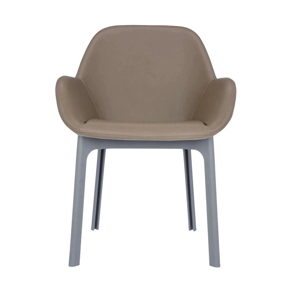 Kartell -Klatschen PVC -Sessel, Grau/Taupe