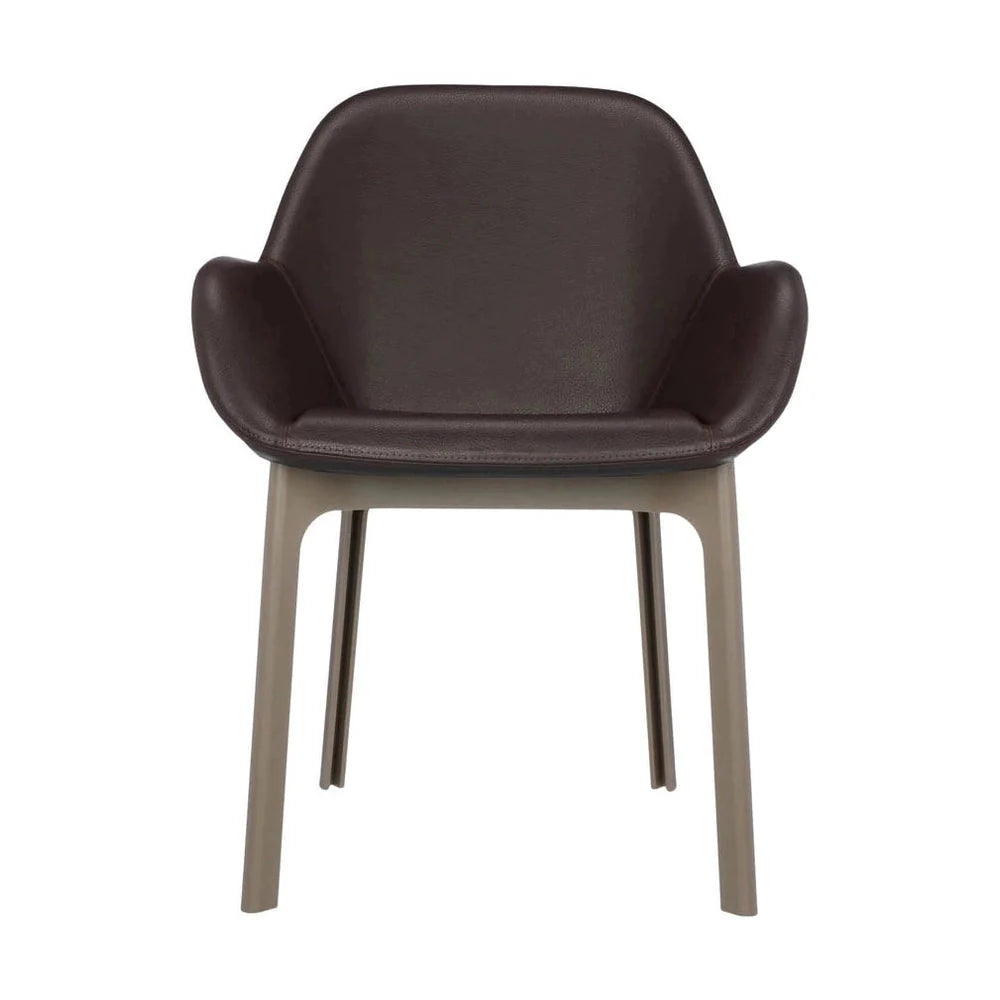 Fauteuil Kartell Clap PVC, taupe / brique rouge