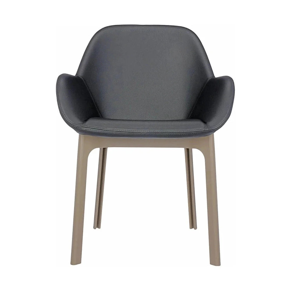 Fauteuil Kartell Clap PVC, taupe / gris foncé