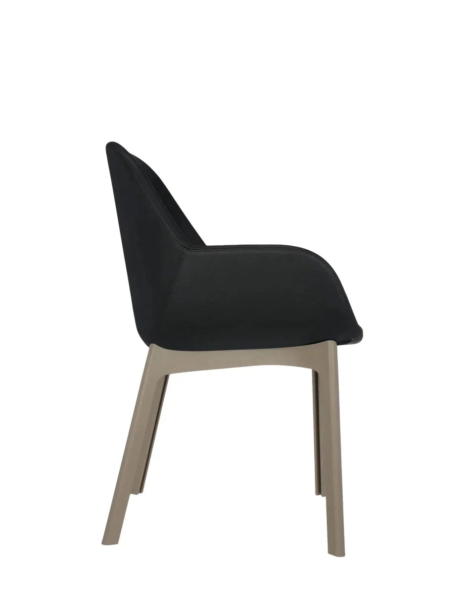 [product_category]-Kartell Clap Pvc Armchair, Taupe/Glossy Black-Kartell-8058967203295-04183TN-KAR-8