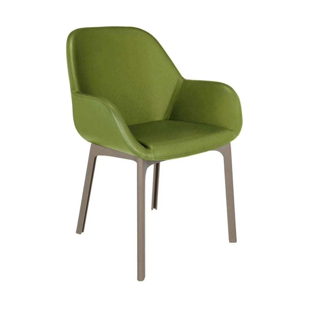 Fauteuil Kartell Clap PVC, taupe / vert