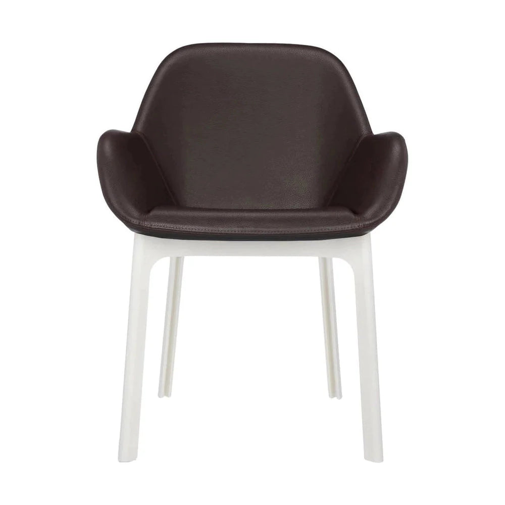 Fauteuil Kartell Clap PVC, blanc / rouge en brique