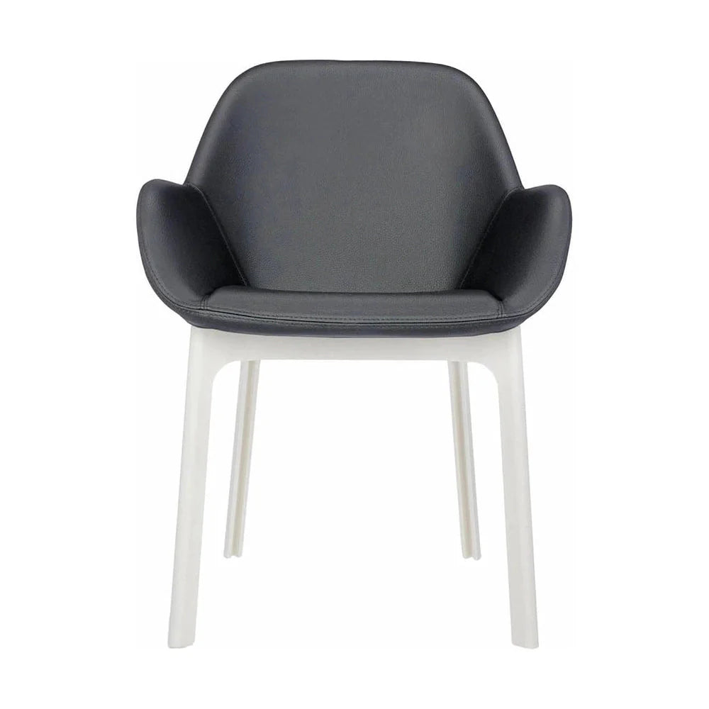 Fauteuil Kartell Clap PVC, blanc / gris foncé