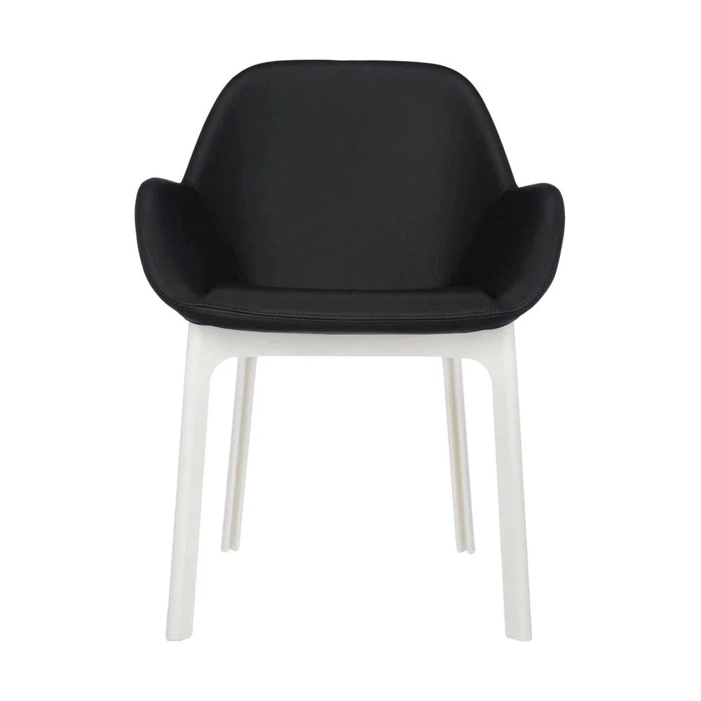 Sillón de Kartell Clap PVC, blanco/negro brillante