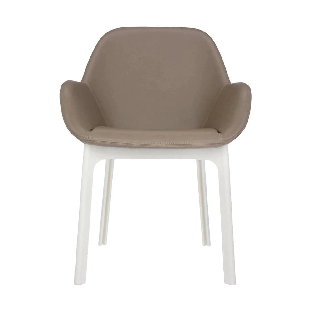 Kartell Clap PVC fåtölj, vit/taupe