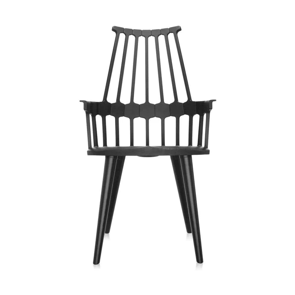 Chaise de peigne Kartell, noir / noir