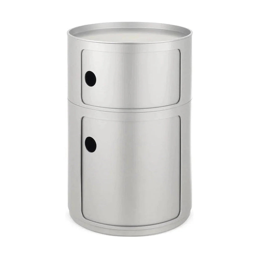 [product_category]-Kartell Componibili Classic Big Container 2 Elements Small, Silver-Kartell-8058967200027-04932SI-KAR-1