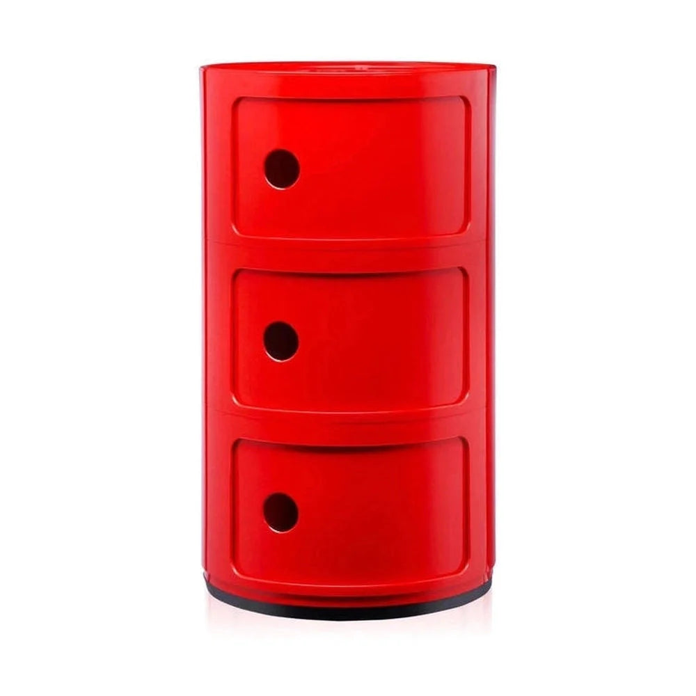 Kartell componibili clásico contenedor 3 elementos, rojo