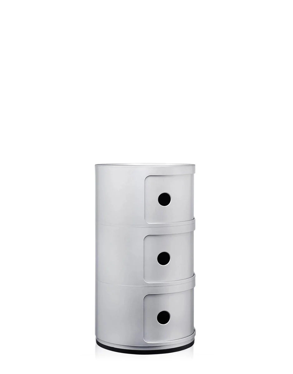 [product_category]-Kartell Componibili Classic Container 3 Elements, Silver-Kartell-8034105781672-04967SI-KAR-3