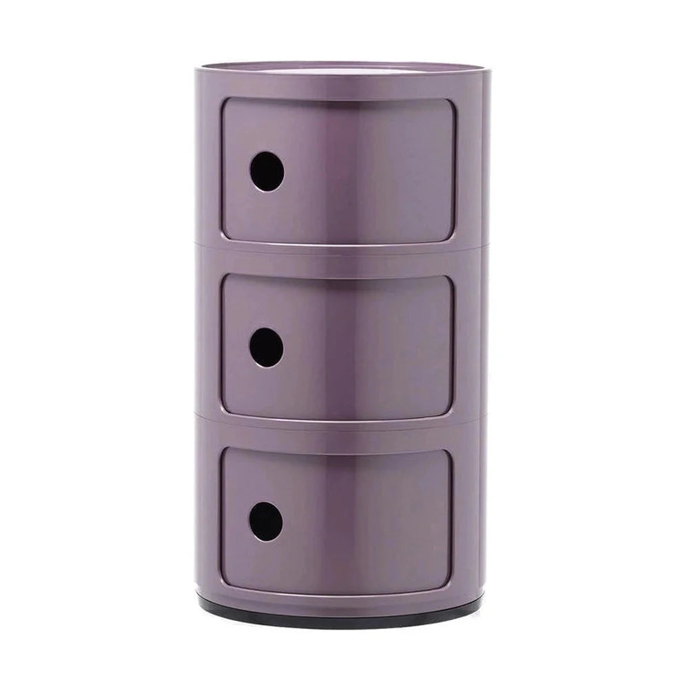 Kartell Componibili Classic Container 3 Elements, Violet