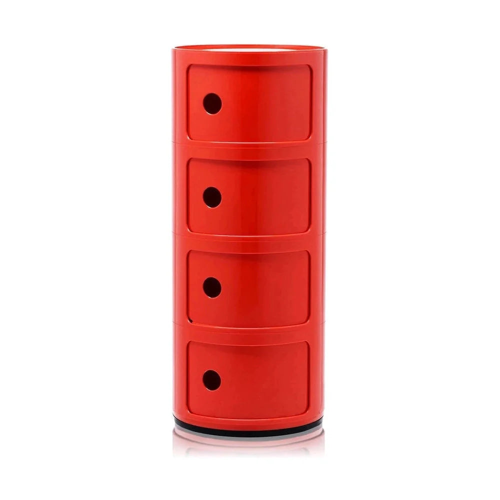 Kartell componibili clásico contenedor 4 elementos, rojo