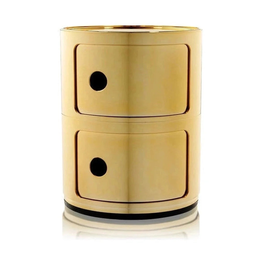 Kartell Componibili Metal Container 2 elementos, oro