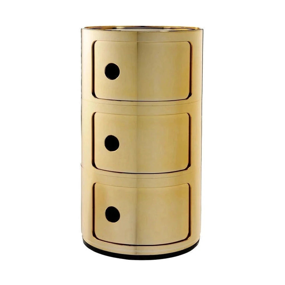 Kartell Componibili Metal Container 3 elementer, guld