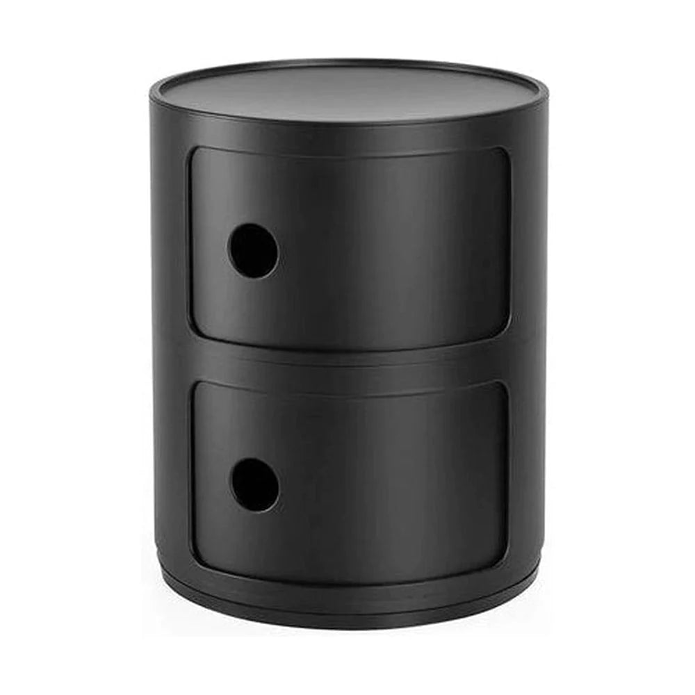 [product_category]-Kartell Componibili Recycled Container 2 Elements, Black-Kartell-8058967305685-0498609-KAR-1