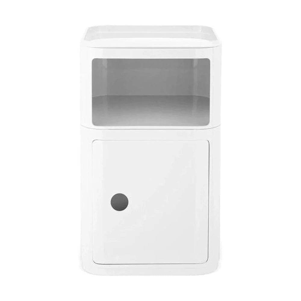 Contenedor cuadrado de Componibili Kartell 1 elemento, blanco