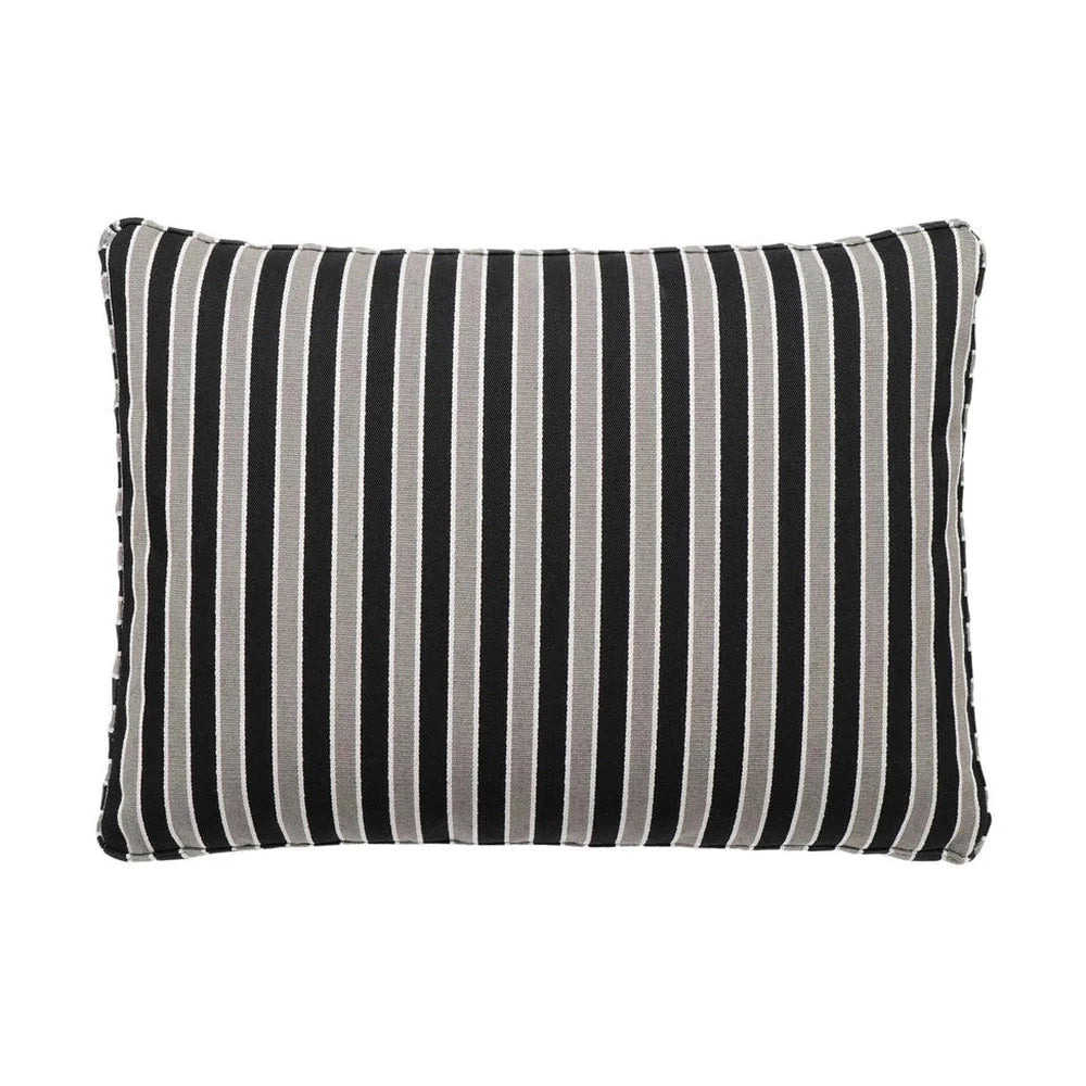 Rayures de coussin kartell 48x35 cm, taupe / noir