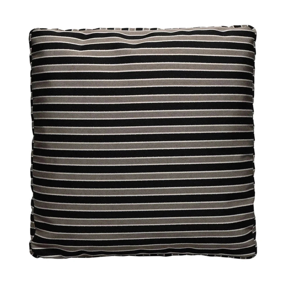 Rayures de coussin kartell 48x48 cm, taupe / noir