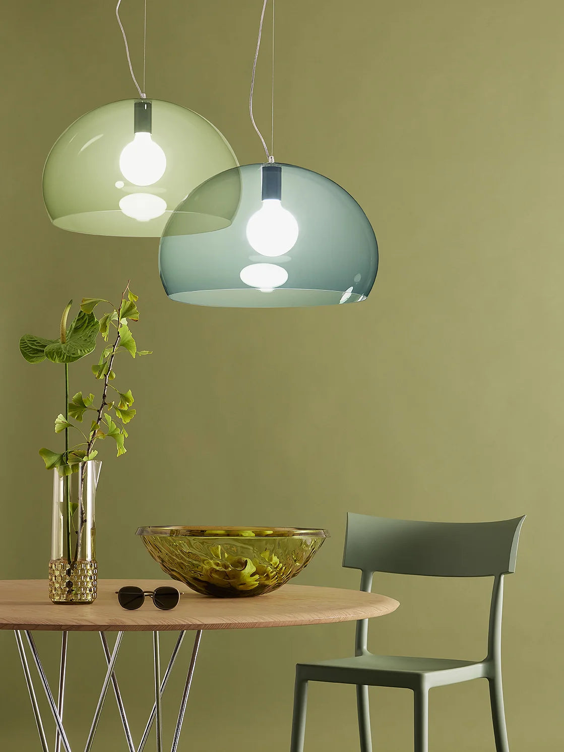 [product_category]-Kartell Fl/Y Suspension Lamp Big, Glossy Sage Green-Kartell-8058967208740-09058K9-KAR-3