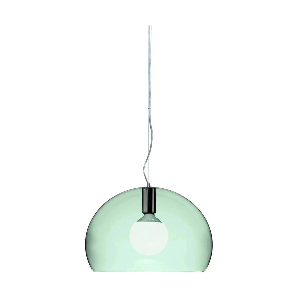 Lampe de suspension Kartell FL / Y petite, transparente / sauge verte