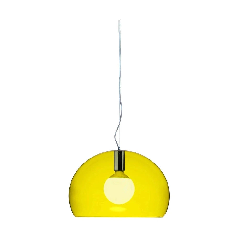 Lampe de suspension Kartell FL / Y petite, transparente / jaune