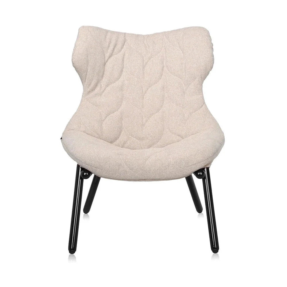 Trevira de fauteuil de feuillage Kartell, noir / beige