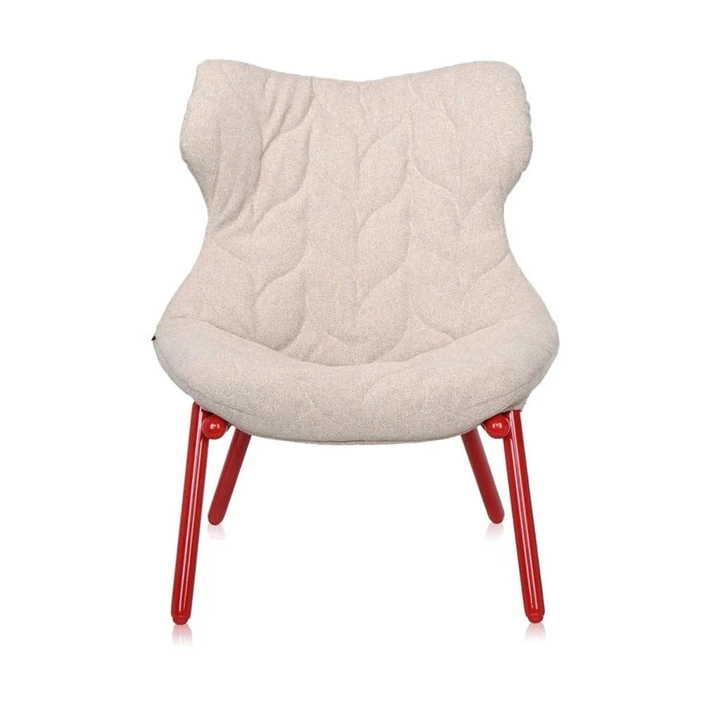 Trevira de fauteuil de feuillage Kartell, rouge / beige