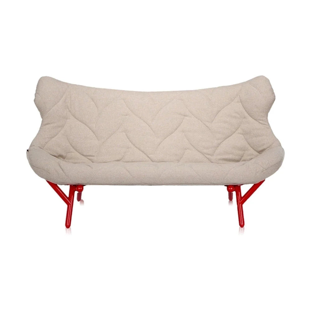 Kartell Foliage Sofa Trevira, Red/Beige