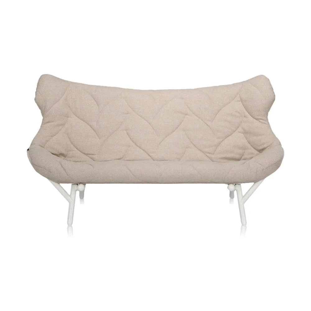 Kartell Laubsofa Trevira, Weiß/Beige