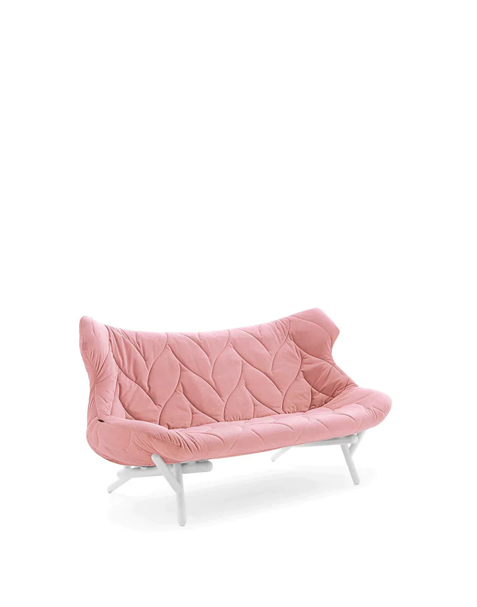 [product_category]-Kartell Foliage Sofa Velvet, White/Pink-Kartell-8058967271379-06085B2-KAR-7