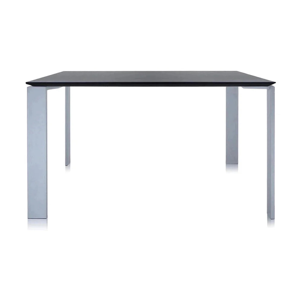 Kartell fyra skrivbord 128x128 cm, aluminium/svart