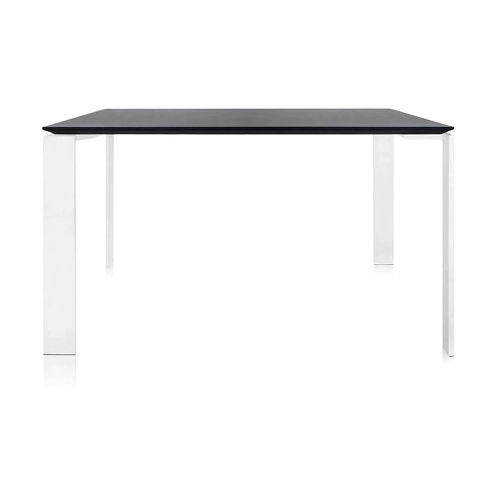 Kartell vier Schreibtisch 128x128 cm, weiß/schwarz