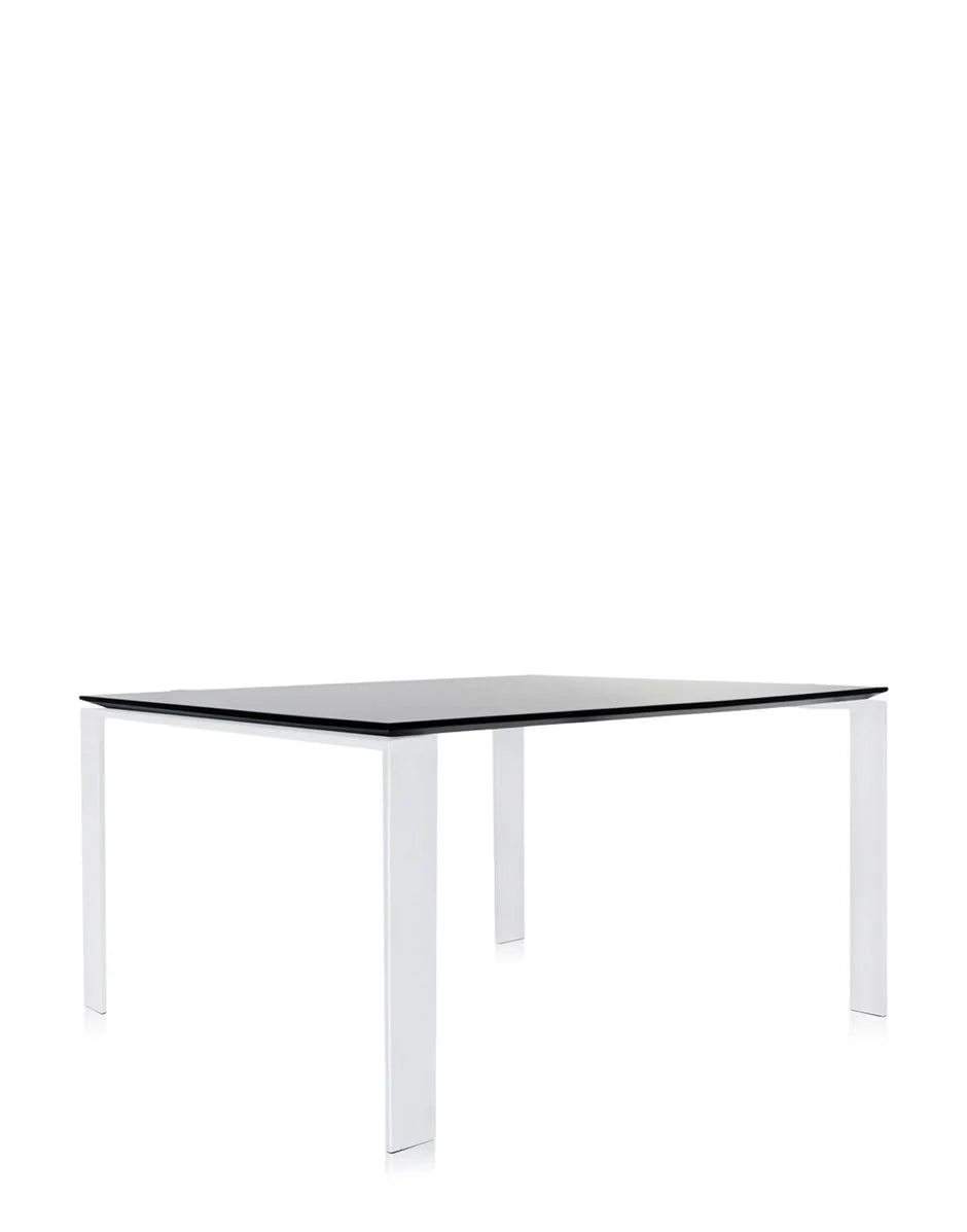 [product_category]-Kartell Four Desk 128x128 Cm, White/Black-Kartell-8058967045413-0452583-KAR-2