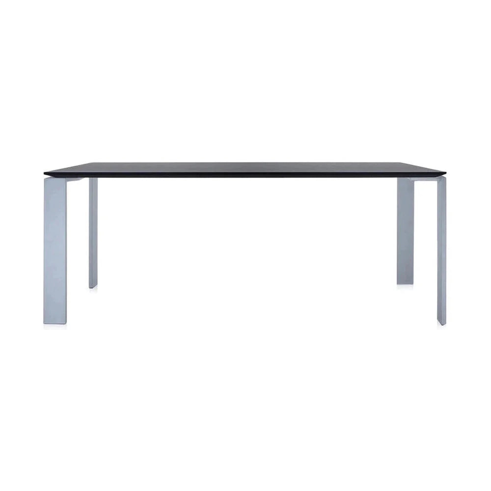 Kartell Four Desk 158x79 cm, aluminio/negro