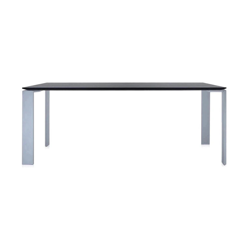 Kartell Four Desk 190x79 cm, aluminio/negro