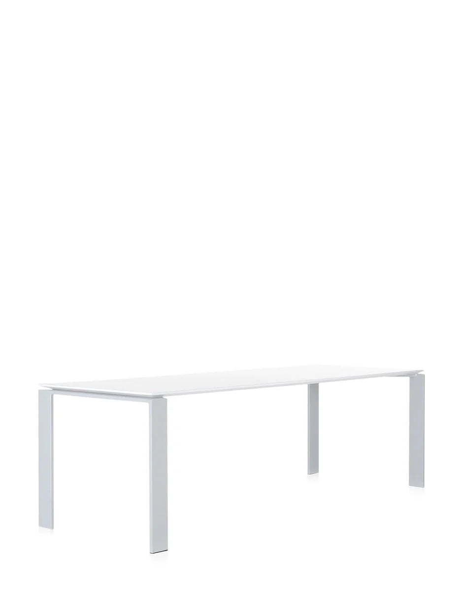 [product_category]-Kartell Four Desk 223x79 Cm, Aluminium/White-Kartell-8058967045321-0452480-KAR-2